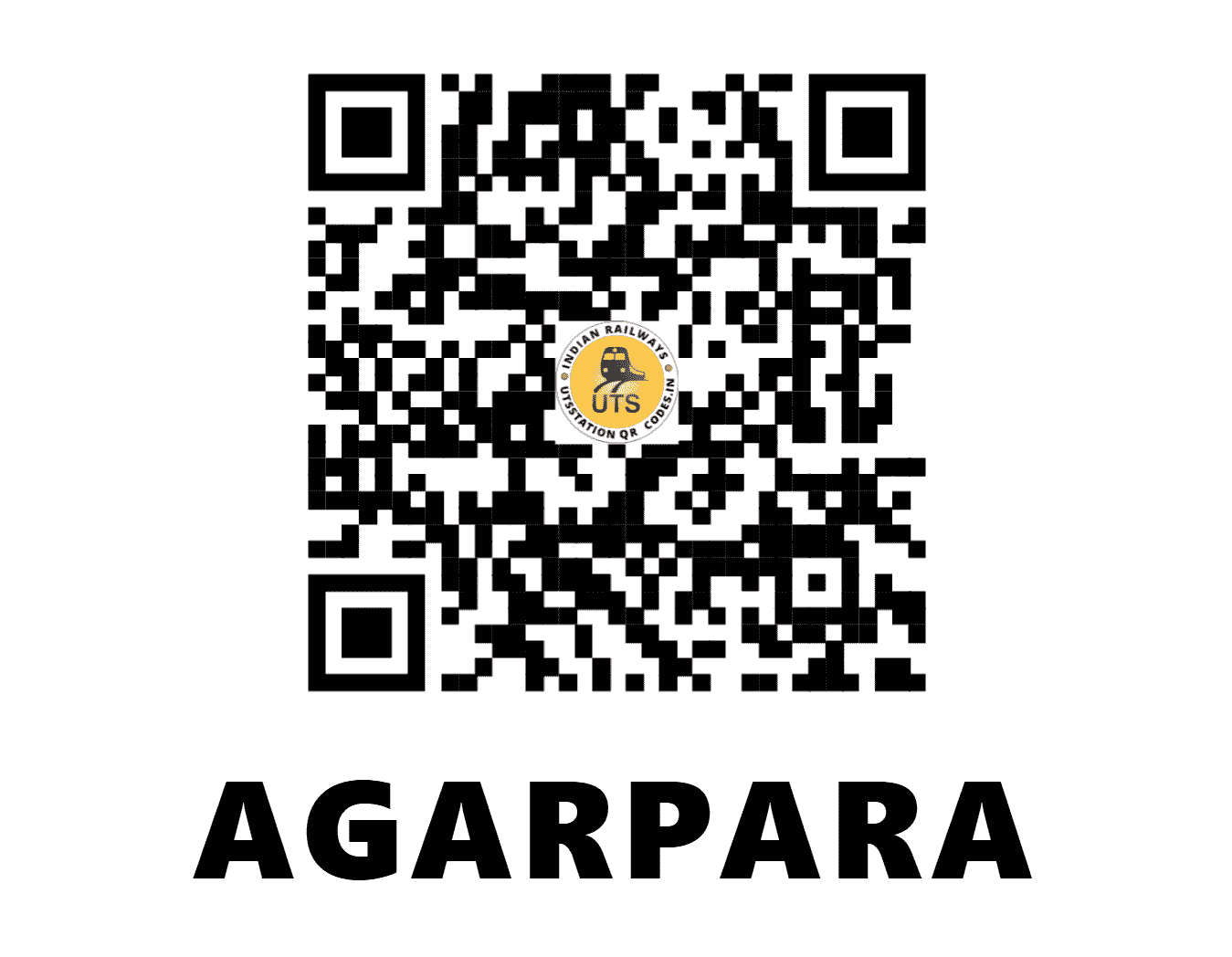 UTS QR Code for AGARPARA - AGP (ER - WEST BENGAL)